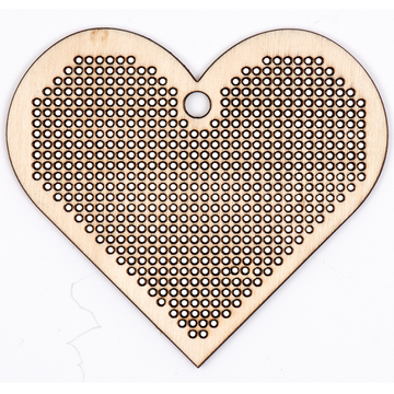 Wooden Pendant, Heart 7,8 x 8,1 cm